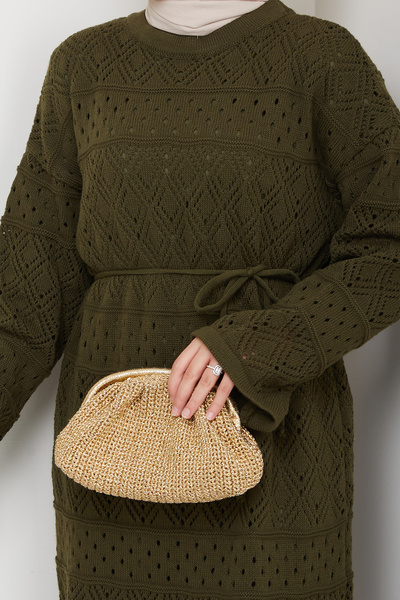 Kirazgym Φόρεμα και εσωτερικό ρούχο με έθνικ σχέδιο με διάτρητο πλέγμα - Σετ με επένδυση