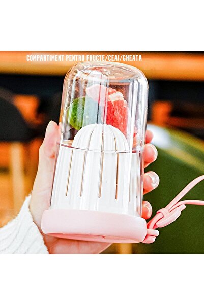 Flippy Silicone cup with lid and straw for children, Flippy, anti-fall, fruit/tea/ice compartment, high tem