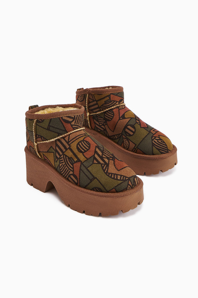 İncimoda Classic Ultra Mini New Heights Kısa Bilek Içi Kürklü Platform Taban Günlük Bot