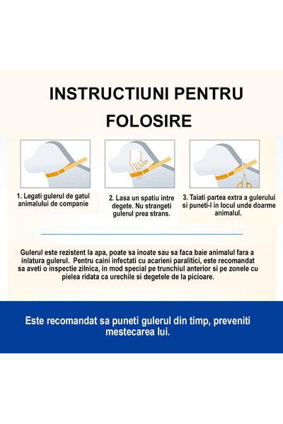 OEM Zgarda antiparazitara pe baza de uleiuri din plante, pentru purici si capuse, pentru caini