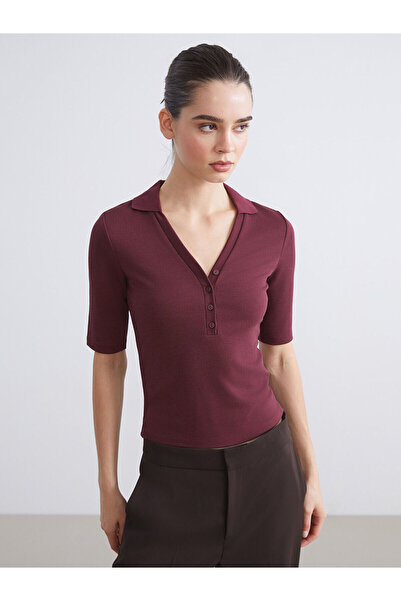 LC Waikiki Γυναικείο μπλουζάκι με λαιμόκοψη πόλο νέας σεζόν