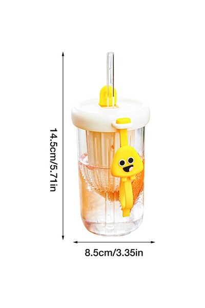 Flippy Silicone Cup with Lid and Straw for Kids, Flippy, 500ml, White