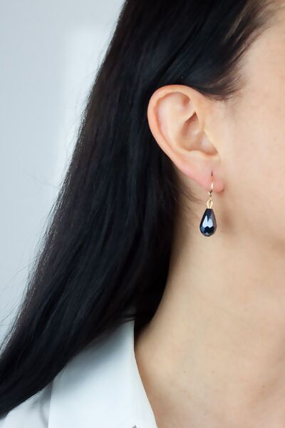 Liveyn Design أقراط ذهبية متدلية من الكريستال