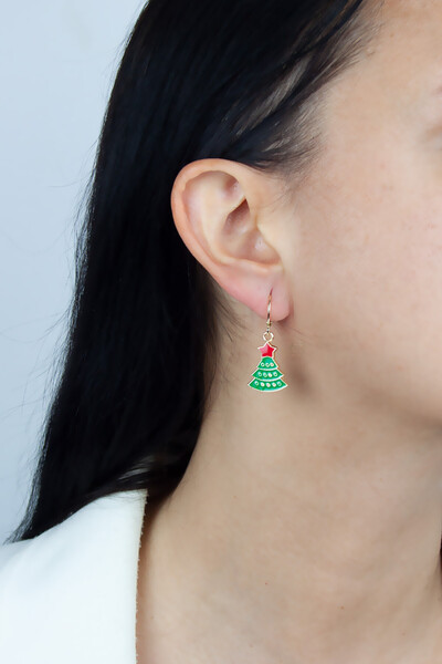 Liveyn Design شجرة الصنوبر عيد الميلاد تحت عنوان الأقراط