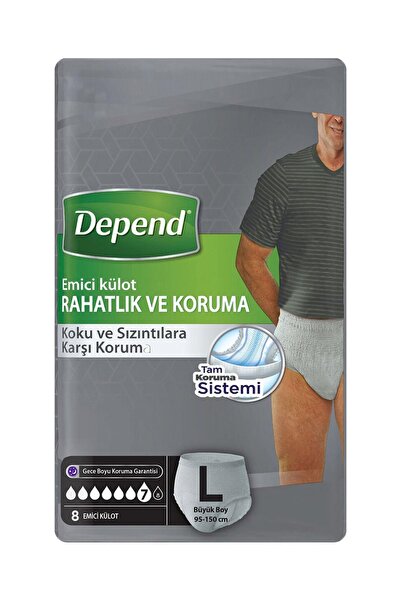 Depend Emici Külot Erkek Büyük 8'li