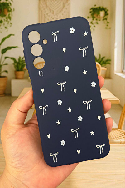 Vip Case Samsung Galaxy A25 Uyumlu Mini Fiyonk Desenli Silikon Darbe Emici Klasik Korumalı Rubber Kılıf