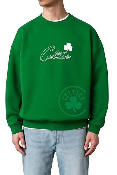 BENROMA 3 İPLİK PENYE CELTICS BASKILI UNİSEX SWEATSHIRT