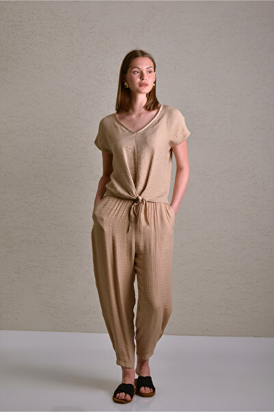 KASHA 25Y3B046 MÜSLİN BAĞLAMALI BLUZ