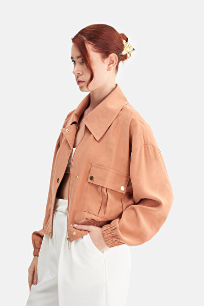 Vibeys Moda Жіночий широкий комір з кишенями на блискавці Oversize Модальний піджак