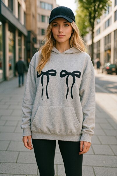 KOZİA OUTDOORS Hanorac de bază pentru femei cu imprimeu cu panglici