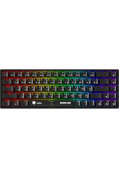 ASA Mechanical Gaming Keyboard Wired 60% with RGB LED Backlight and Dust-Resistant Keys