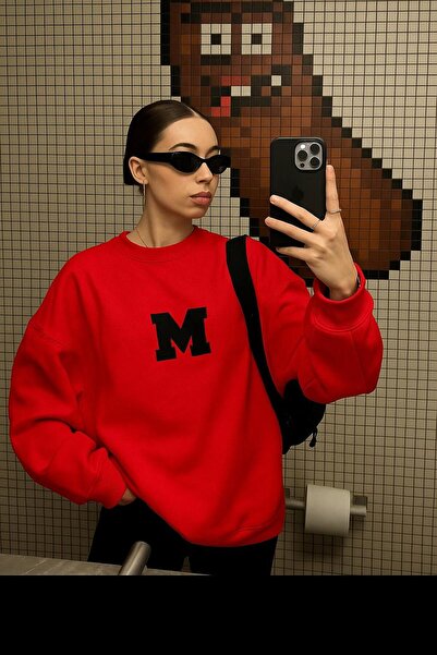 BENROMA Hanorac unisex cu 3 fire din bumbac pieptănat cu imprimeu M