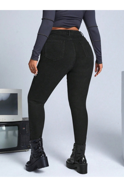 Linarose Women's Classic Plus Size Skinny Fit High Waist Full Lycra Soft Wear Jean Big Size
