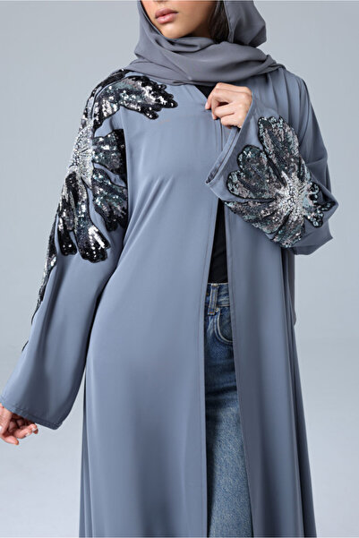 IKKXA Embroidery Sleeves Colored Abayas