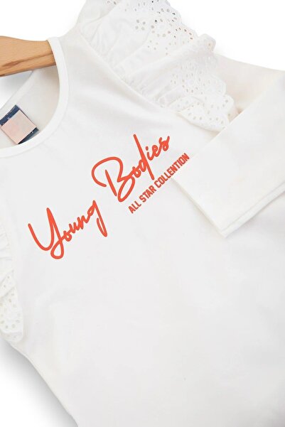 Egelite Girl's 2-3-4-5-6 Year Old 100% Cotton 2-Piece Top and Bottom Set with White Blouse and Colorful Linen Pants