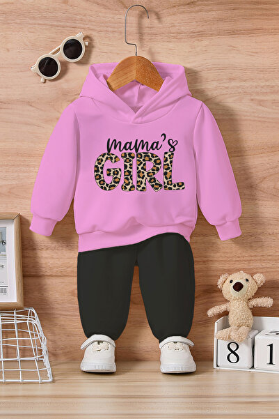 ADABEBEK طقم أطفال مطبوع عليه 'Mama's Girl' مكون من قطعتين 24257