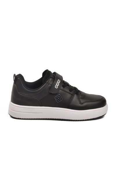 Generic Brand Pantofi sport pentru băieți, cu velcro, negru, alb, ușoare 1603 F
