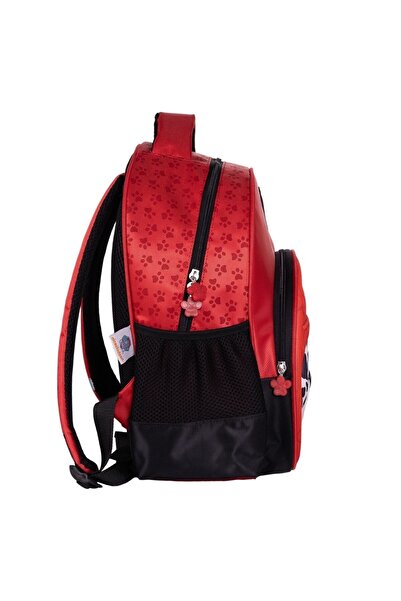 GENC DIJITAL BASKI Paw Patrol Embossed Figure 2 Compartment Pocket Children's School Backpack Red