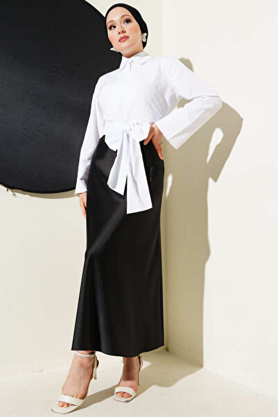 MODA Cross-Tied Skirt Top Crop Short Shirt