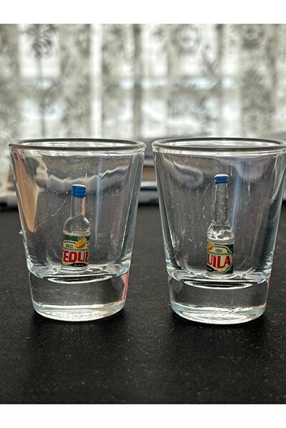 Sage Minyatür Desenli Tekila Shot Bardak & Lı Set Takım