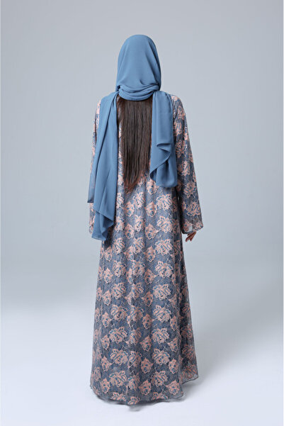 IKKXA Colored Floral Lace Abaya