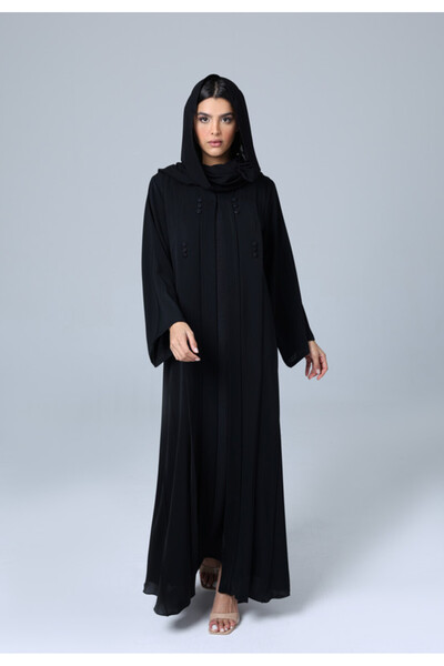 IKKXA Modern Button Details Abaya