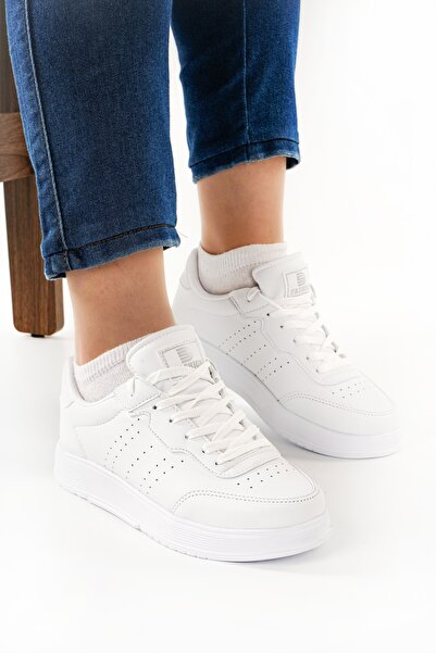 Babetty Günlük Kadın Sneaker Bağcıklı Hafif Ortopedik Tabanlı Yürüyüş Nefes A...