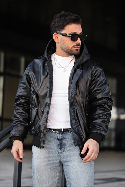 RHONES ΑΝΔΡΙΚΟ ΔΕΡΜΑΤΙΝΟ ΠΑΛΤΟ ΔΙΠΛΗΣ ΠΛΕΥΡΑΣ