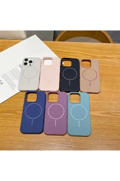 OEM Husa Apple Iphone 16 PRO MAX cu MagSafe - Silicon, interior catifelat, design Minimalist