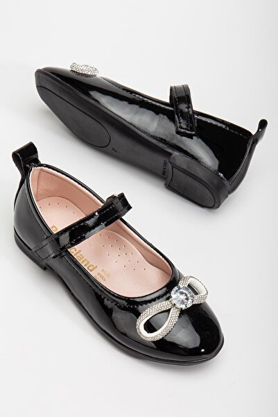 Pabuçland Very Light, Very Comfortable Insole, Orthopedic Stone Detailed Pearl Ribbon Ballerinas