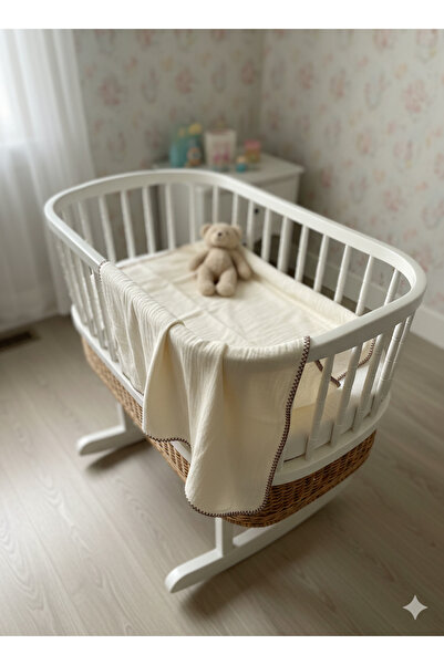 mihriban Muslin Natural Double Layer Baby Blanket Multi-Purpose Cover Baby Blanket 70X90 cm