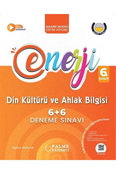 Palme Yayınevi Palme 6.Sınıf Enerji 6+6 Din Kültürü Deneme Sınavı Yeni