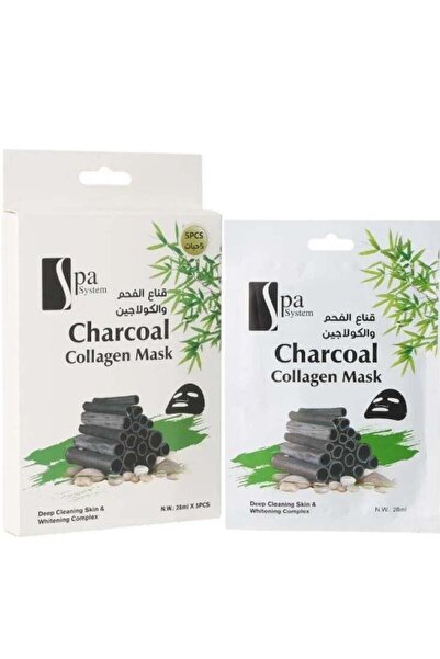 Spa System قناع الكولاجين بالفحم 5 قطع 28 مل