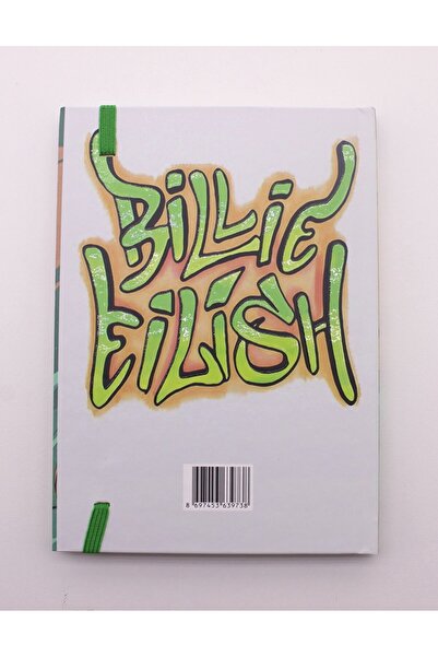 HediyeFilesi Elasticated Unlined Hard Cover Bellie Eilish Notebook