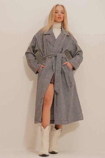 SHİROSA παλτό με σχέδιο ψαροκόκαλο