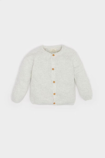 DeFacto سترة تريكو أساسية ذات ياقة دائرية وأزرار مسطحة للأطفال الأولاد A3833A...