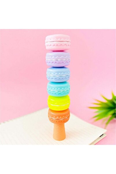 CASABA مجموعة من 5 أقلام تحديد بتصميم ماكارون