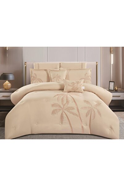 SNOOZYL Embroidered king-size bedspread for elegance and comfort. Microfiber filling, 240*260 cm.