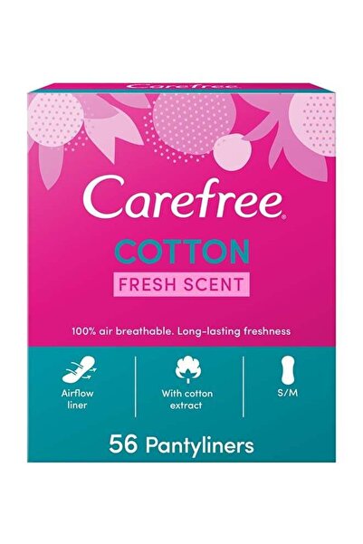 Carefree Cotton Extract Fresh Scented Panty Liner 56 Sheets