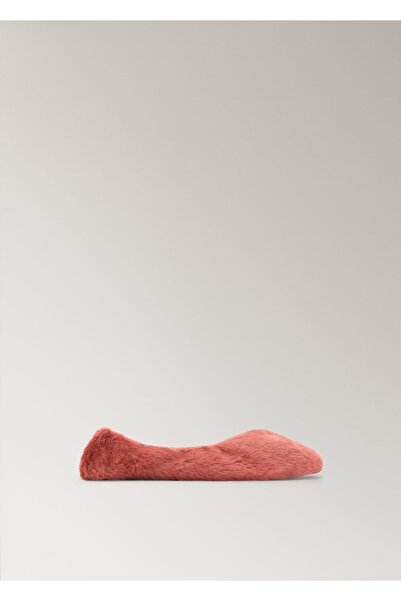 MANGO Woman Kürk görünümlü babet ayakkabı