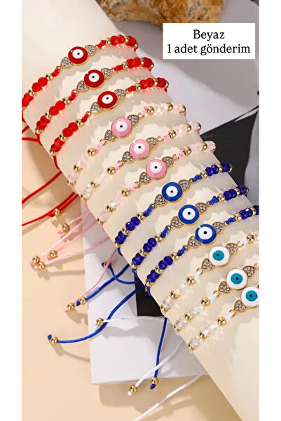 TUĞBALİ Bohem Ayarlanabilir Nazar Boncuğu Trend Bileklik