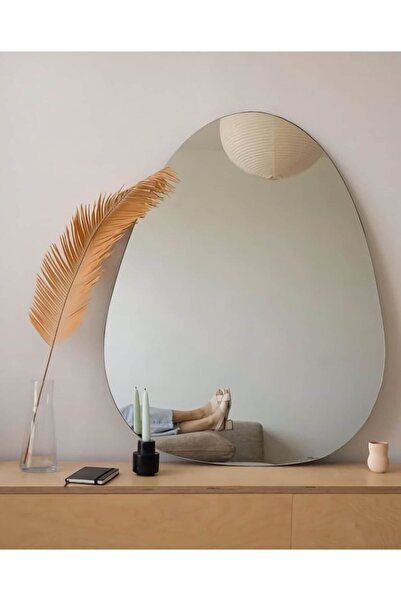İzmir Sanat Dekoratif Asimetrik Ayna Dresuar Salon Ayna