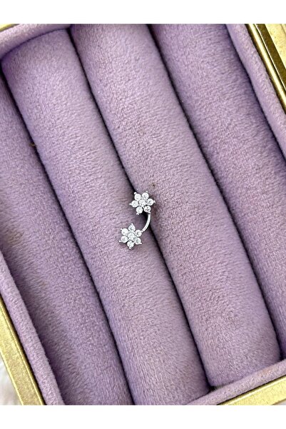 BY YASİN TOPÇU ✨ İkili Çiçek Kavis Çelik Piercing ✨