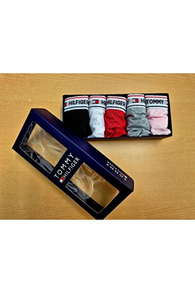 Tommy Hilfiger Set of thong underwear - 5 pairs, white, black, grey, red, purple, size XL
