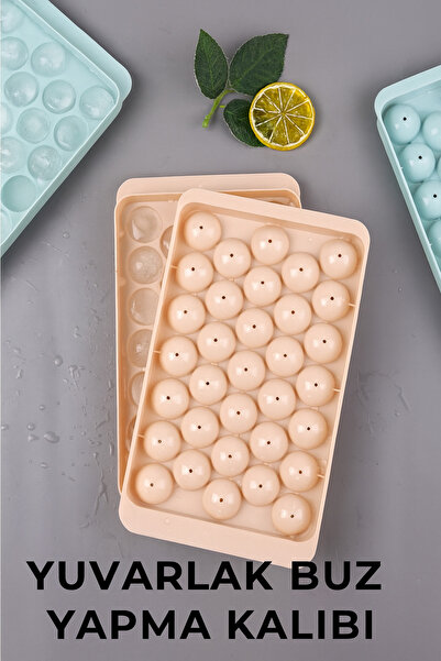 Yenilig Yuvarlak Buz Yapma Kalıbı – Pratik, Büyük Top Buz Küpleri Hazırlama A...