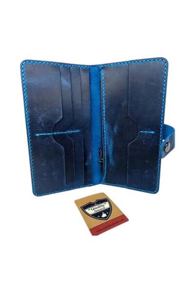 CASABA Turquoise Handmade Genuine Leather Phone Case Wallet