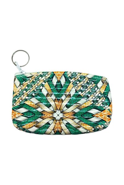 CASABA سلسلة مفاتيح على شكل محفظة للعملات المعدنية، نمط مختلط، متعدد الألوان