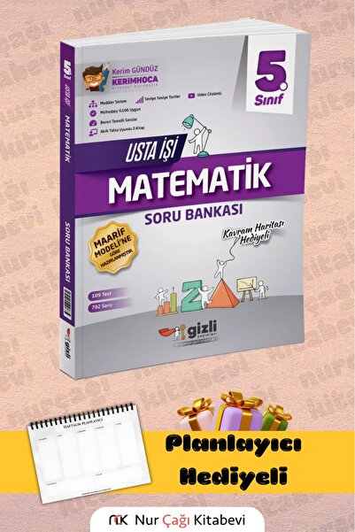 Gizli Yayınları 5. Sınıf Matematik Usta İşi Soru Bankası (Kavram Haritası Hed...