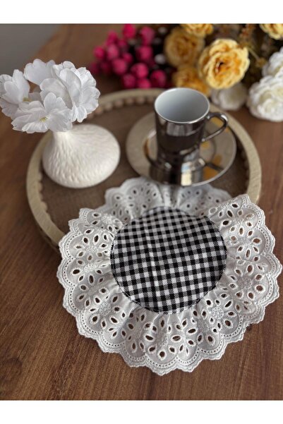 NURGİTA HOME Fisto Fırfırlı Duck Keten Kokteyl Peçete (2 adet)