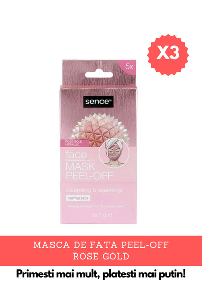 SENCE 3X Rose Gold Peeling Facial Mask Set 5x7gr